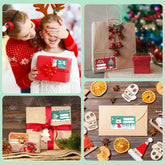 500 PCS Christmas Gift Tags – Self-Adhesive Premium Quality Gift Labels for Holiday Wrapping (2.95 x 1.6 Inches)